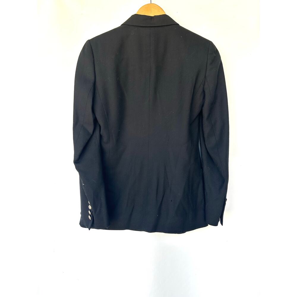 Ralph Lauren LRL Emblem Fitted Blazer Jacket Blazer Preppy 4 Petite Wool - Picture 4 of 7